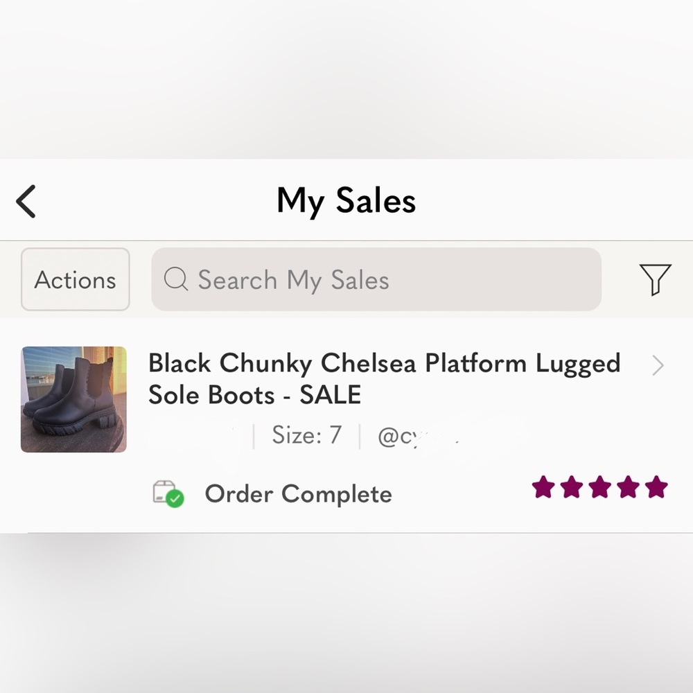 Black Chunky Chelsea Platform Lugged Sole Boots - SALE - Picture 8 of 9